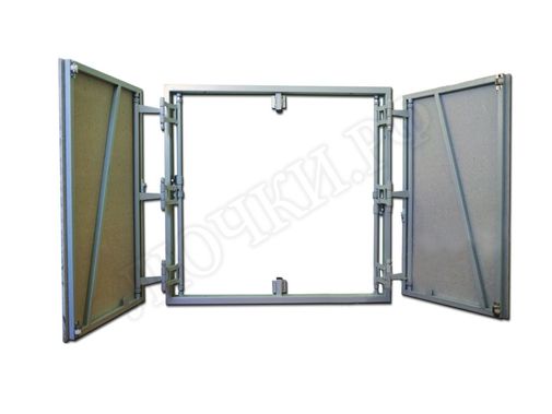 Люк под плитку Нажимной Железяка, 2 створки, 1200*1200 Люк под плитку Нажимной Железяка, 2 створки, 1200*1200