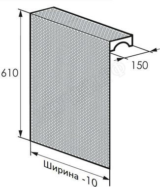 Радиаторный экран С перфорацией Кружок Металлический верх 390*610 Радиаторный экран С перфорацией Кружок Металлический верх 390*610