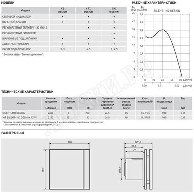 Вентилятор SILENT-100 CMZ DESIGN Вентилятор SILENT-100 CMZ DESIGN